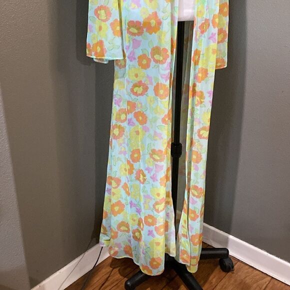 Savage X Fenty free spirt floral full length robe retro 60’s inspired boho - Picture 6 of 11